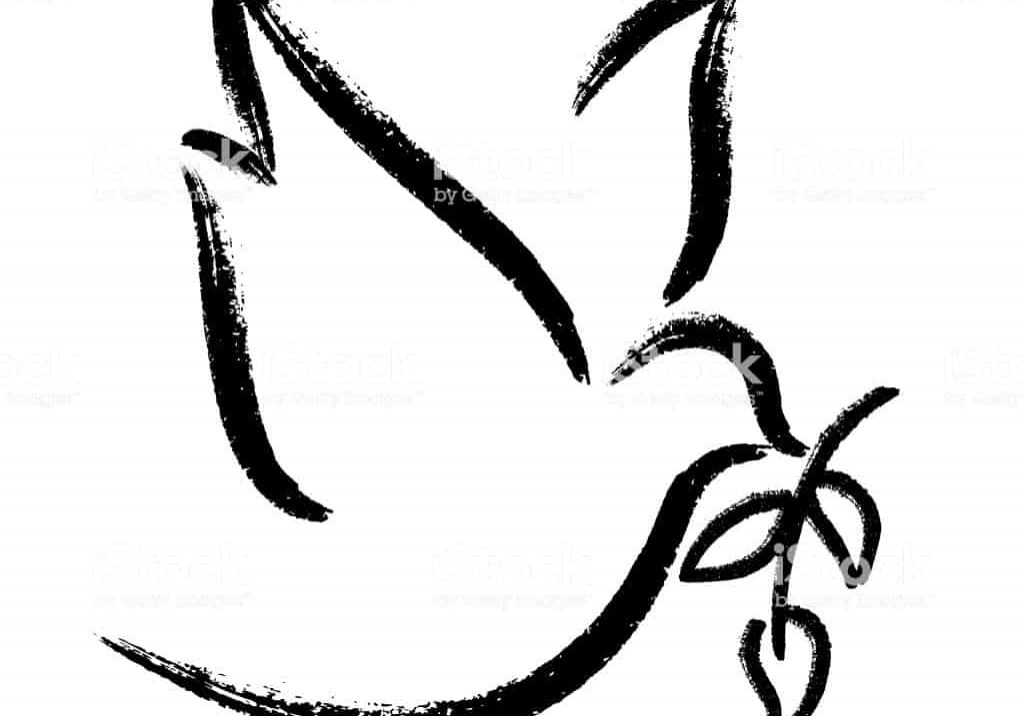 Peace dove - brush vector